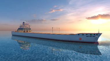 3d cg render balıkçı teknesi