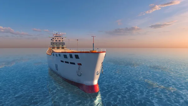 Representación 3D CG del buque pesquero — Foto de Stock
