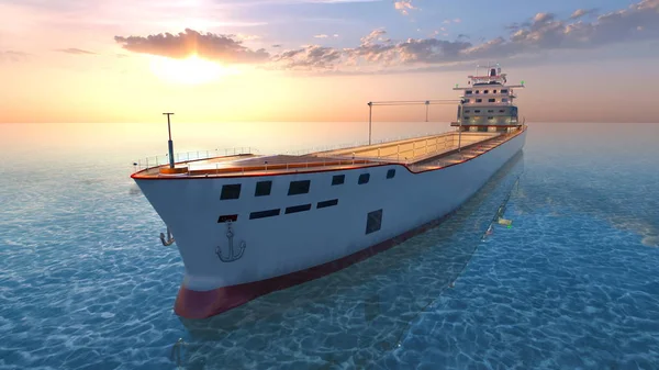 Rendu 3D CG du navire de pêche — Photo