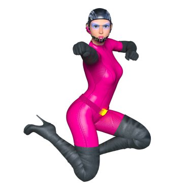 3d cg işleme süper bir kadın