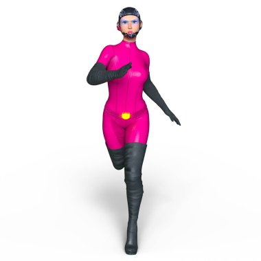 3d cg işleme süper bir kadın