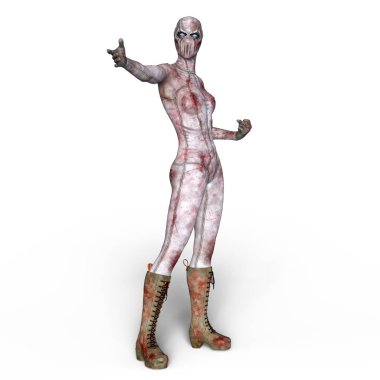 3d cg işleme süper bir kadın