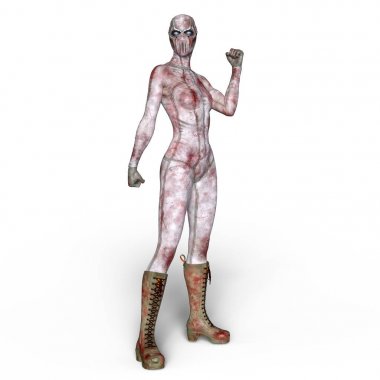 3d cg işleme süper bir kadın