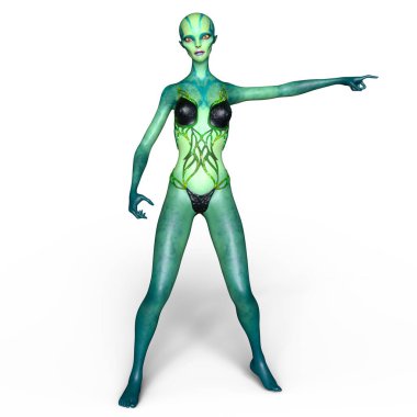 bir kadın yabancı 3d cg işleme