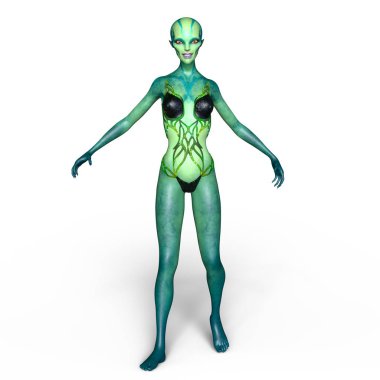 bir kadın yabancı 3d cg işleme