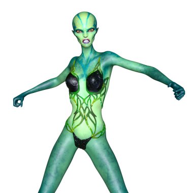 bir kadın yabancı 3d cg işleme