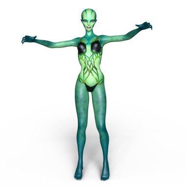 bir kadın yabancı 3d cg işleme