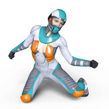 3d cg işleme süper bir kadın