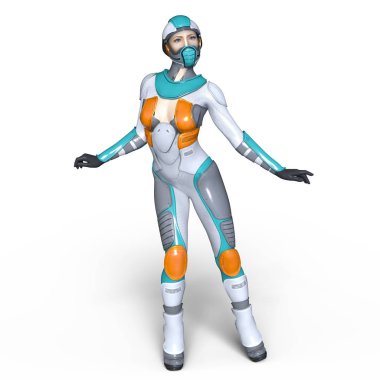 3d cg işleme süper bir kadın