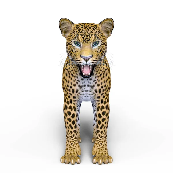 3D cg-rendering av en leopard — Stockfoto