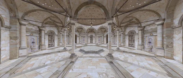 Renderowania 3D cg grand Hall — Zdjęcie stockowe