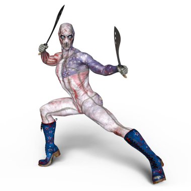 bir süper kahraman 3d cg render