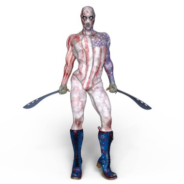 bir süper kahraman 3d cg render