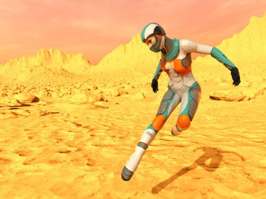 3d cg işleme süper bir kadın