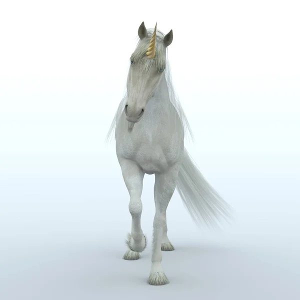 Representación 3D CG de un unicornio — Foto de Stock