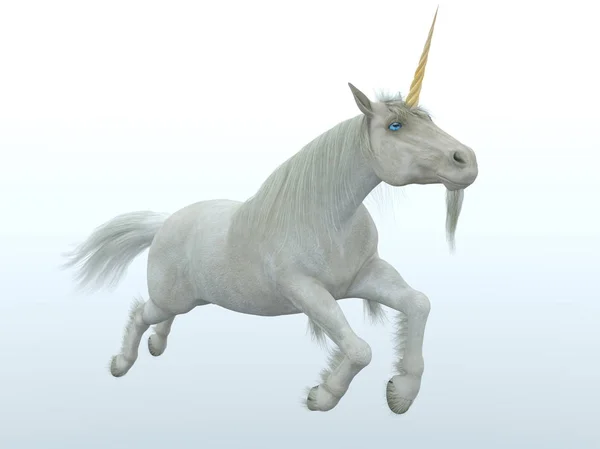 3D cg-rendering av en enhörning — Stockfoto
