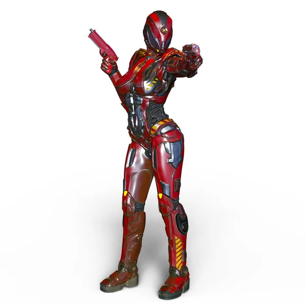 3D CG rendering of a female robot — Stock Photo, Image