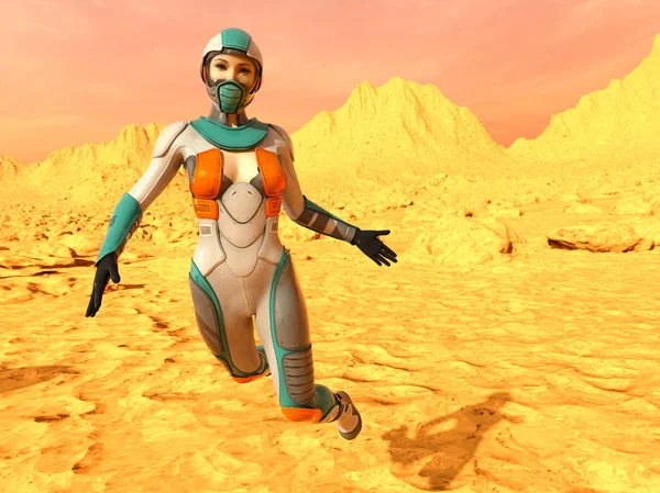 3d cg işleme süper bir kadın