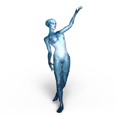 bir kadın yabancı 3d cg işleme