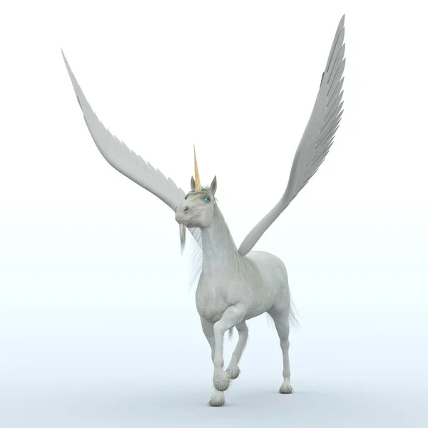 Rendering 3D CG di un pegaso — Foto Stock