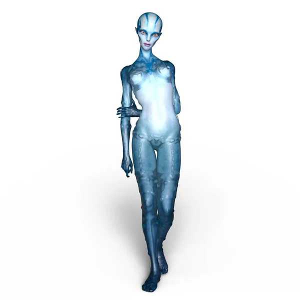 3D CG rendering of a female alien — Stock Photo, Image