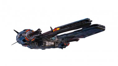 bir uzay gemisi 3d cg render