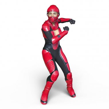 3d cg işleme süper bir kadın