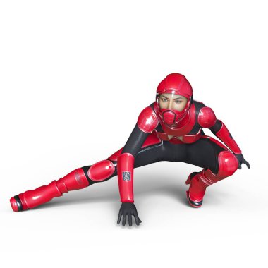 3d cg işleme süper bir kadın