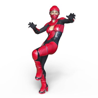 3d cg işleme süper bir kadın