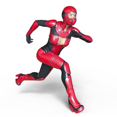 3d cg işleme süper bir kadın