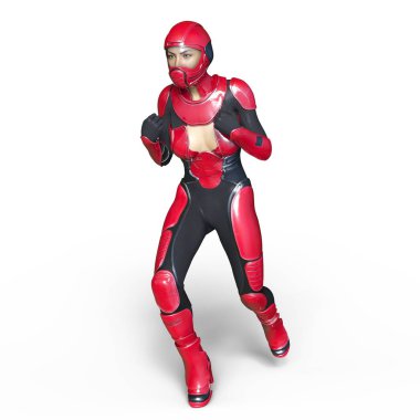 3d cg işleme süper bir kadın