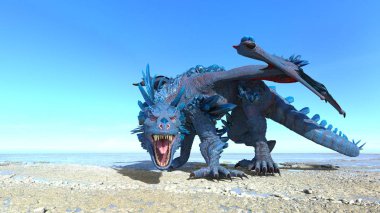 3d cg işleme bir ejderha