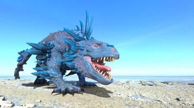 3d cg işleme bir ejderha