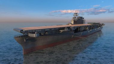 3d cg işleme uçak gemisi