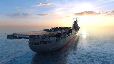 3d cg işleme uçak gemisi