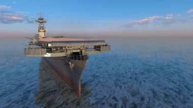 3d cg işleme uçak gemisi