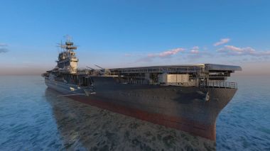 3d cg işleme uçak gemisi