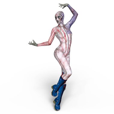 3d cg işleme süper bir kadın