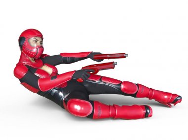 3d cg işleme süper bir kadın