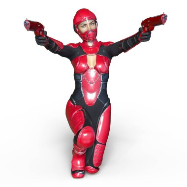 3d cg işleme süper bir kadın