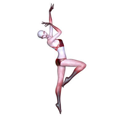 bir kadın yabancı 3d cg işleme