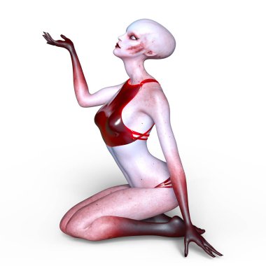 bir kadın yabancı 3d cg işleme