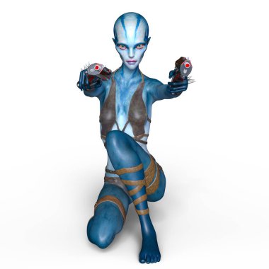 bir kadın yabancı 3d cg işleme