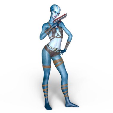 bir kadın yabancı 3d cg işleme