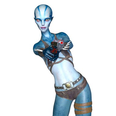 bir kadın yabancı 3d cg işleme