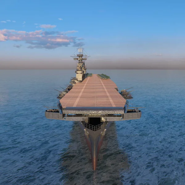 3D CG rendering of the aircraft carrier — Stock Photo, Image