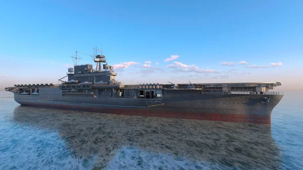 3D-cg rendering van het vliegdekschip — Stockfoto