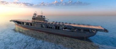 3d cg işleme uçak gemisi