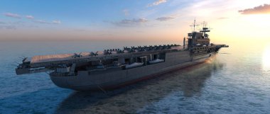 3d cg işleme uçak gemisi