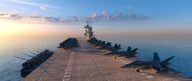 3d cg işleme uçak gemisi